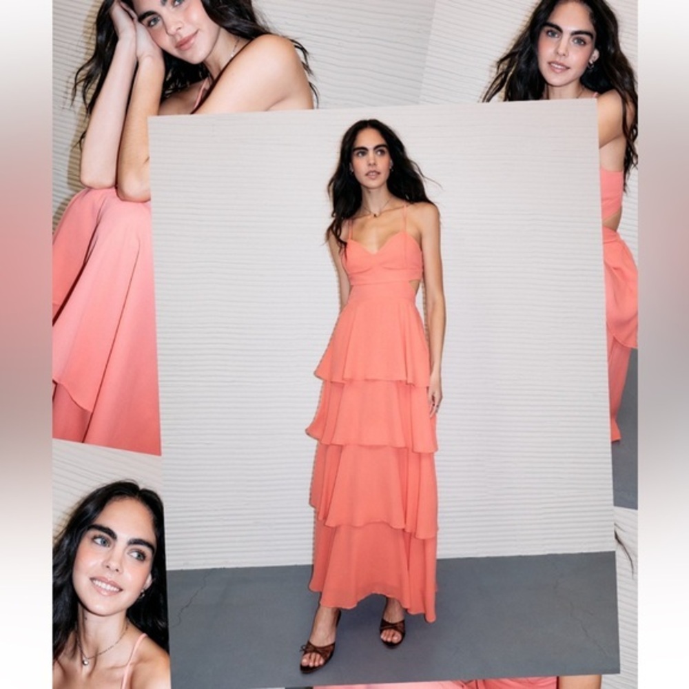 NWT AE Cutout Tiered Maxi Dress
